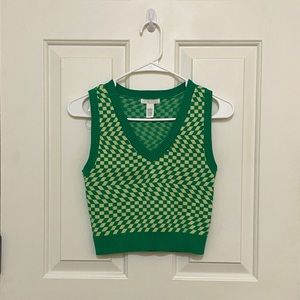 Full Tilt Checkered Sweater Vest